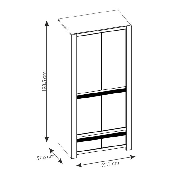 Trent Austin Belmont 2 Door Manufactured Wood Wardrobe Wayfair.ie
